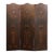 Arts & Crafts Tooled Leather Three Panel Screen 20thC For Sale