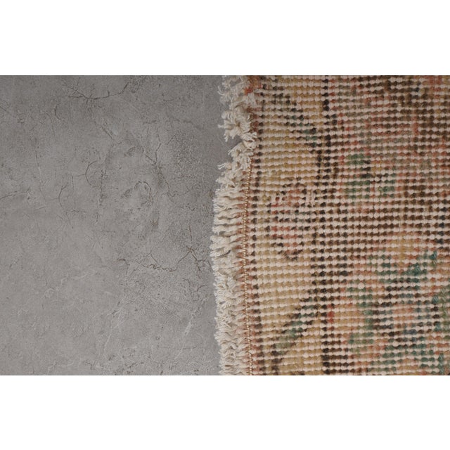 Copper 1960s Distressed Extra Long Turkish Runner Rug - Stair Rug 1'8'' X 24'' For Sale - Image 8 of 10