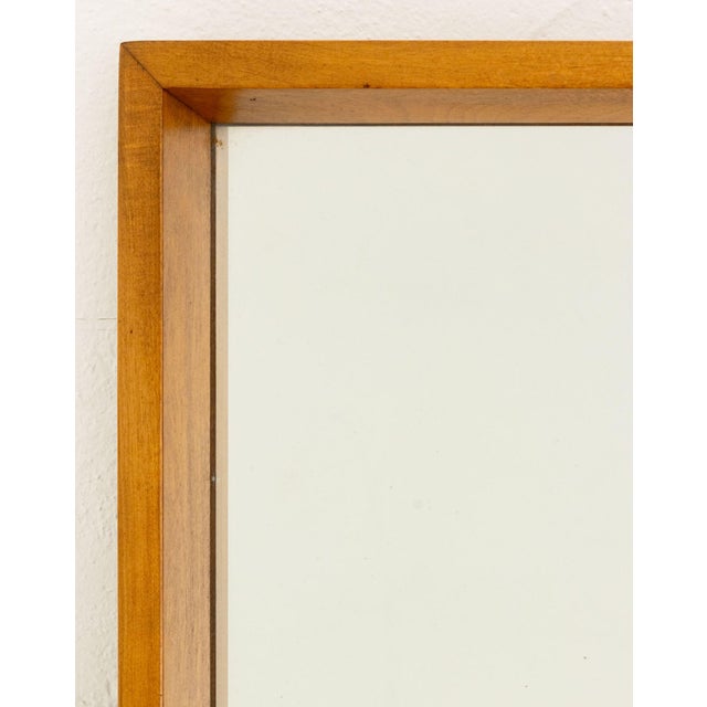 Modern Maple Wood Framed Mirror. Mirror Plate: 39.5" H x 29.5" W; frame: 42" H x 31.75" W x 2.75" D. Provenance: From a...