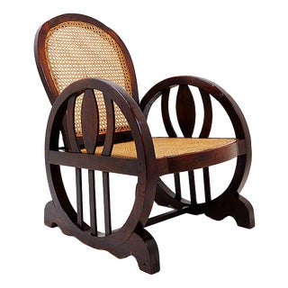 Art Deco Armchairs in Wood, 1930s For Sale