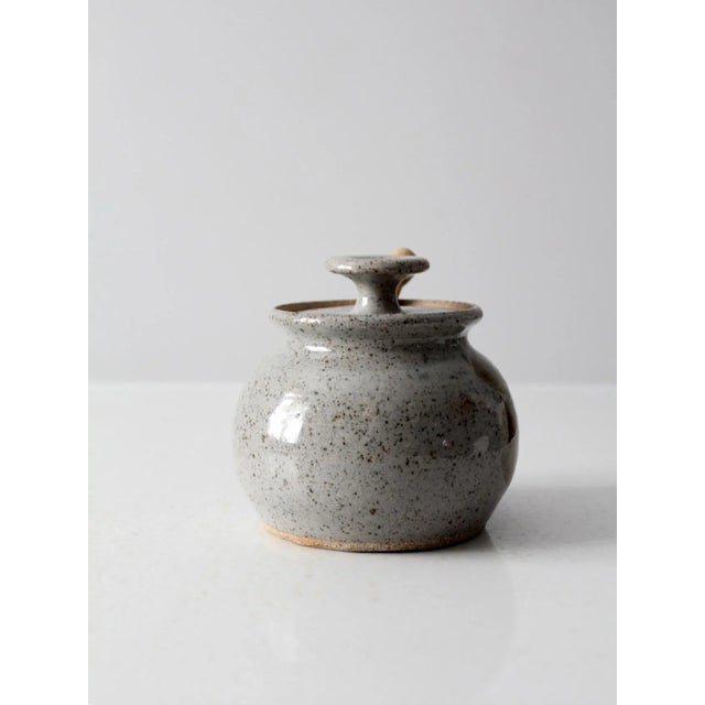 Vintage Studio Pottery Honey Pot For Sale - Image 4 of 13