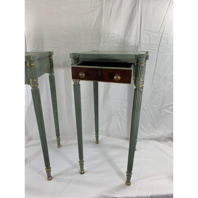 Sheraton Style Biggs Furniture Company Side Tables A Pair Chairish