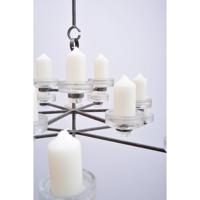 Mid-Century Modern Wrought Iron Candlestick by Erik Höglund for Kosta Boda, 1960s For Sale - Image 3 of 11