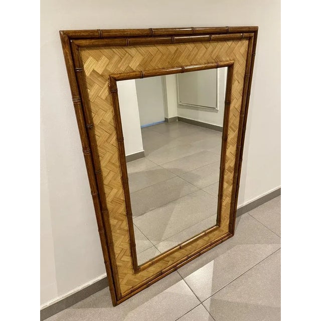 Big Bamboo Mirror from Martinique For Sale - Image 3 of 5