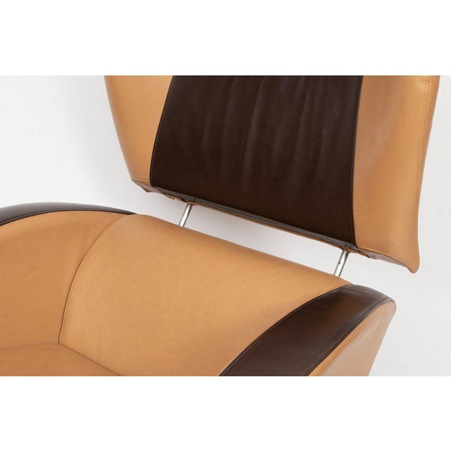 Spanish Armchair in Brown Leather For Sale - Image 6 of 14