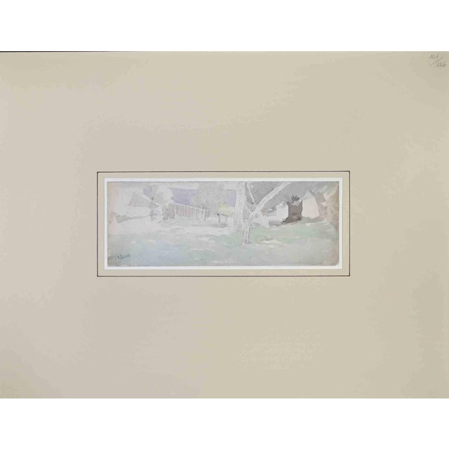 Henri Lerolle, Landscape, Watercolor, Early 20th Century For Sale