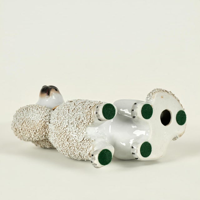 Pair of Antique English Staffordshire Poodle Figures For Sale - Image 15 of 15