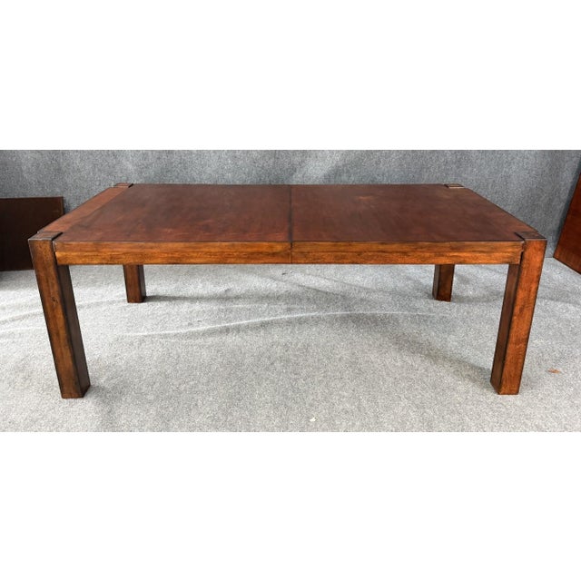 Early 21st Century 9 Piece Lane Furniture Dining Set With Leaf and Pads For Sale - Image 5 of 18