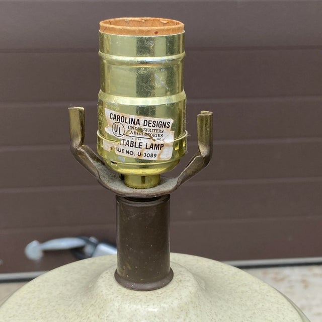 Ceramic Vintage Carolina Designs Speckle Glaze Ceramic Spiral Twist Table Lamp For Sale - Image 7 of 12