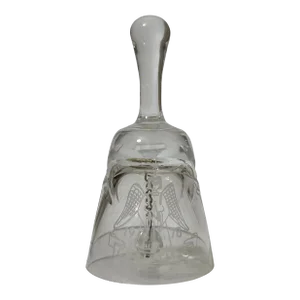 Vintage 1978 Christmas Angel & Stars Crystal Bell