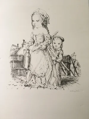 Tsuguharu Fougita Signed Lithograph