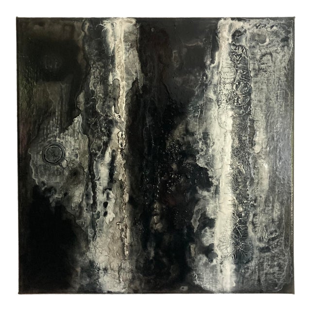 Original Black and White Abstract Painting For Sale
