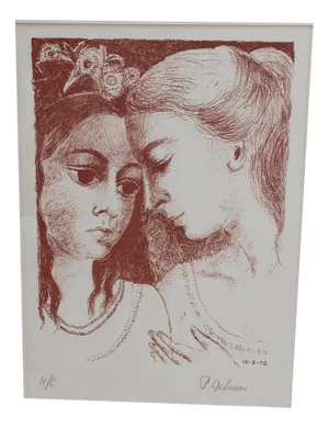 Paul Delvaux, Confidences, 1972, Lithograph