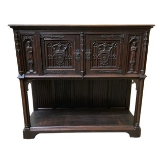 Antique Neo-Gothic Sideboard, 1880 For Sale