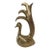 Vintage Mid-Century Modern Frederick Cooper Stylized Brass Peacock Sculpture For Sale