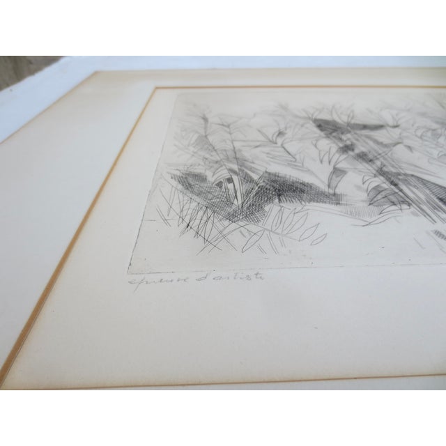 Drypoint Etching by Camille Hilaire 1950 For Sale - Image 11 of 11