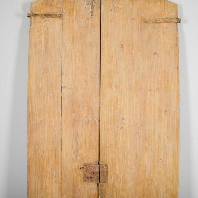 Wood Antique Double-Leaf Door, 18th Century For Sale - Image 7 of 9