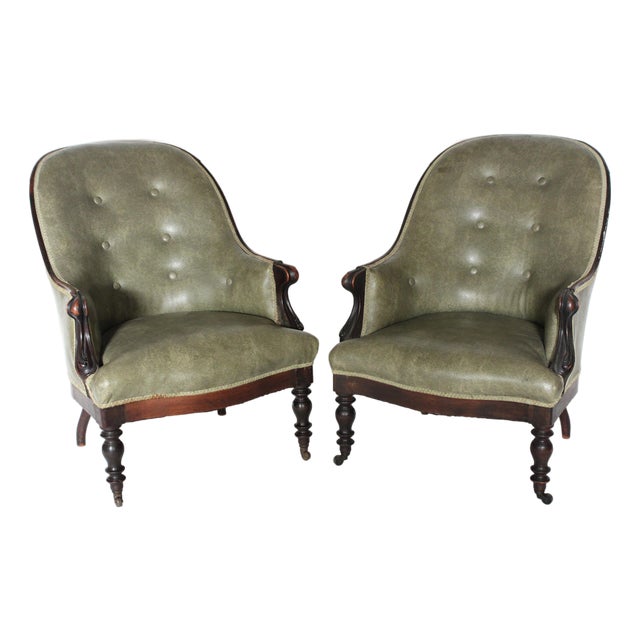 Pair of Napoleon III Rosewood Armchairs For Sale