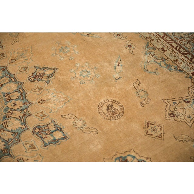 :: Roundel center medallion with outwardly directed finials atop a covered field of germinating tree of life vased plants...