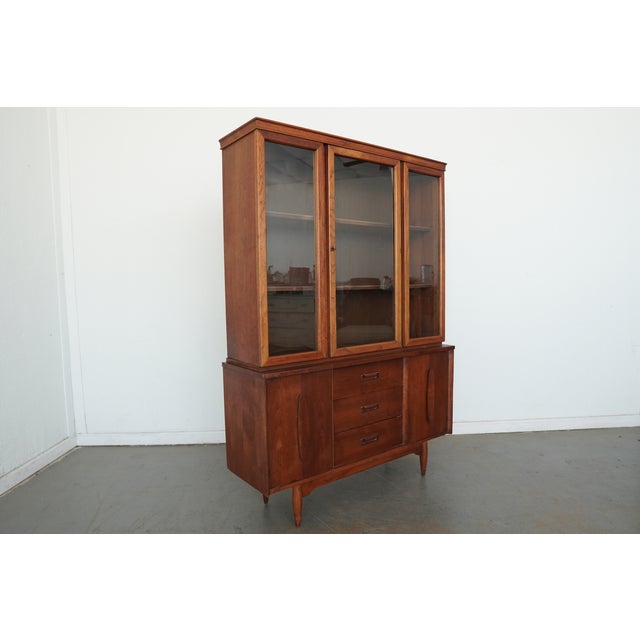 Mid-Century Modern Vintage Garrison Furniture MCM China Cabinet For Sale - Image 3 of 17