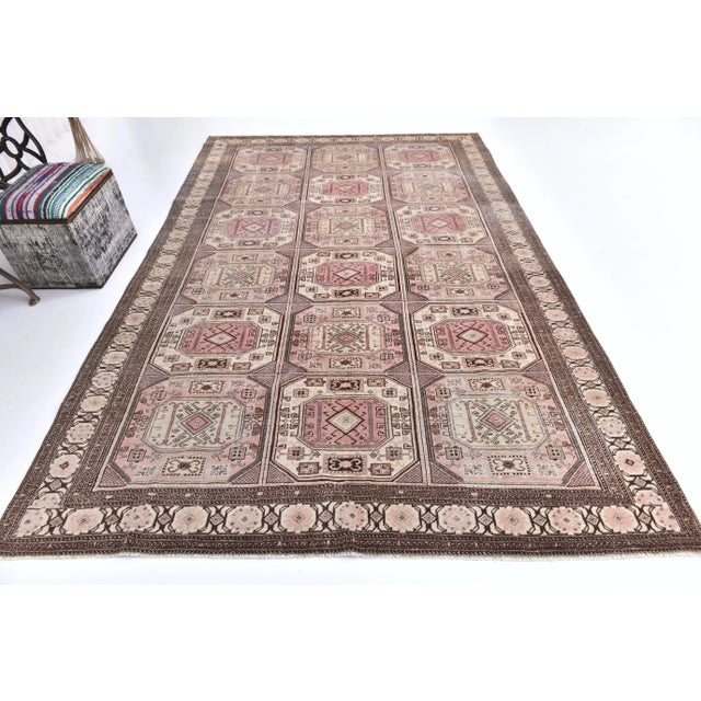 Large Vintage Turkish Rug in Wool For Sale - Image 3 of 12