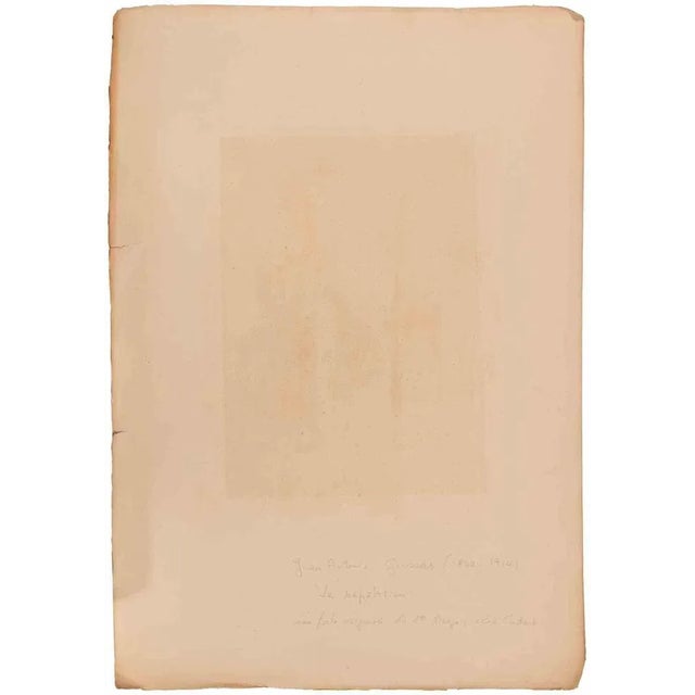 Etching realized by Juan Antonio Gonzales in the late 19th Century. 1st edition, printed by Cadart. Image dimension 27x19...