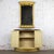 Off-white Mid to Late 20th Century Neoclassic Revival Blonde Oak Demilune Cabinet or Console and Mirror For Sale - Image 8 of 18