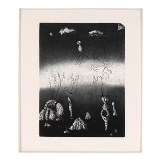"t.h.u.m.p." - 1975 Surrealist Lithograph on Paper by Jim Crabb For Sale