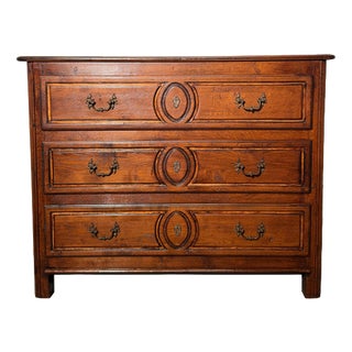 Antique Three-Drawer Chest of Drawers in Oak For Sale