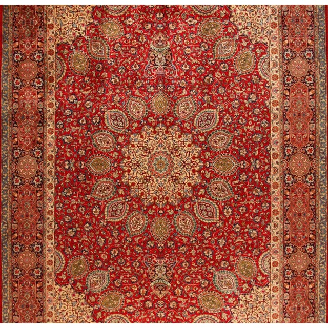 Real hand-knotted middle eastern rug | size: 394cm x 295cm | knot density: approx. 200,000 knots/m² | material: 100% wool...