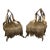 1970s Newel Antiques Rustic Continental Horn and Fur Chairs- Set of 2 For Sale