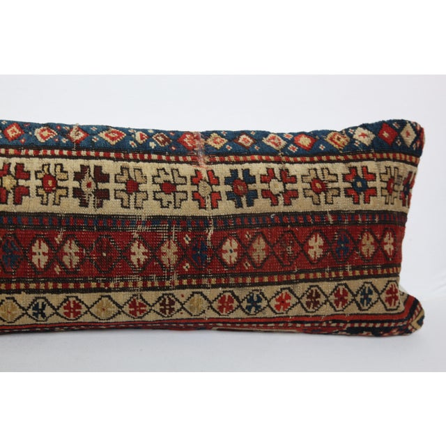 Antique Caucasian Rug Pillow Cover for Moder Home Decoration -13'' X 47'' For Sale In Tampa - Image 6 of 13