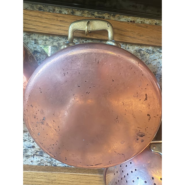 Antique Copper Pans, Lovely Patina - 6 pcs For Sale - Image 14 of 18