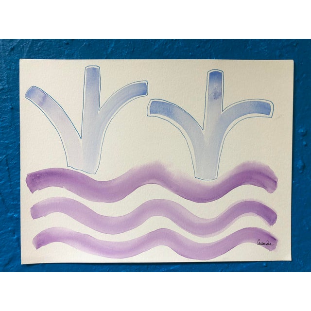 2020s Cassandra Auker Contemporary Painting “River’s Edge” Watercolor For Sale - Image 5 of 5