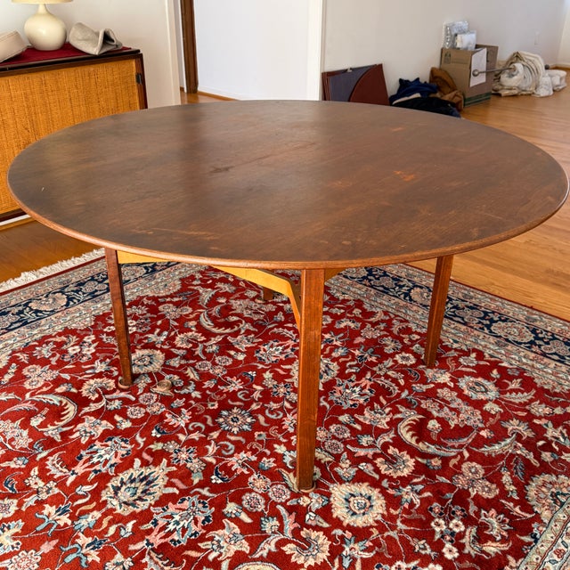 Early Lewis Butler for Knoll Walnut Table, Circa 1950s For Sale - Image 9 of 10