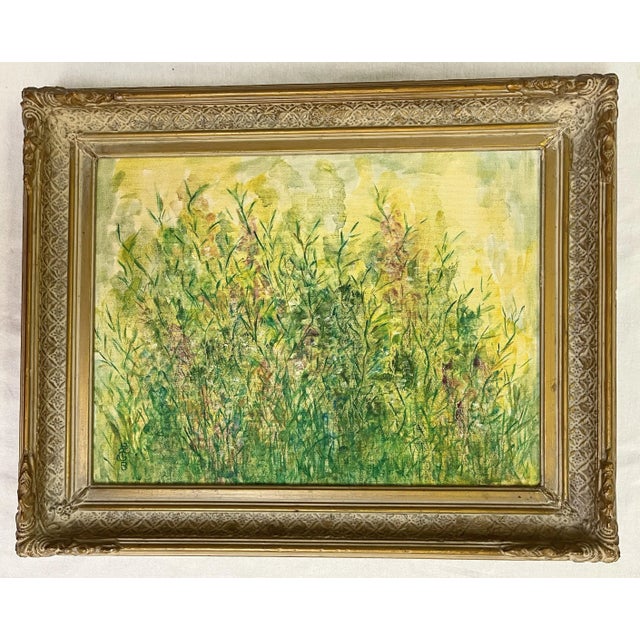 Original Impressionist Field of Flowers Oil Painting on Canvas, Signed and Framed For Sale - Image 10 of 15