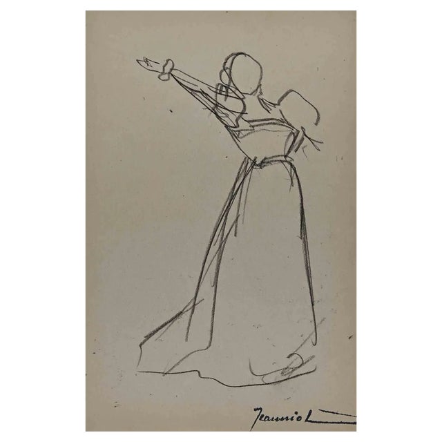 Pierre Georges Jeanniot, Woman, Original Drawing, Early 20th-Century For Sale
