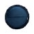 Hollywood Regency The Macaron, Fringed Velvet Circle Pillow, Navy Blue For Sale - Image 3 of 5