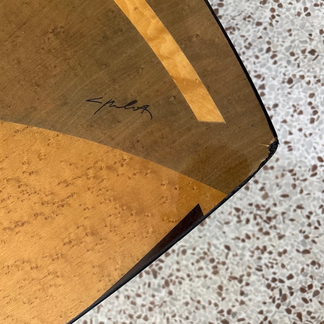 1980s 1980s Carlo Malnati MCM Triangle Glass Platter Coffee Table For Sale - Image 5 of 18