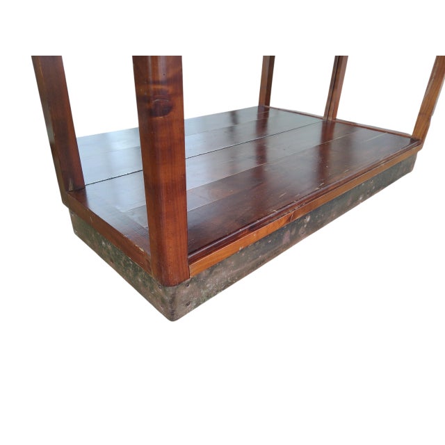1990s 1990s Felix Monge French Bistro Bar Cabinet - Brass and Cherry Wood For Sale - Image 5 of 13