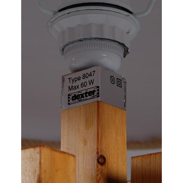 Brown Pine Table Lamps, Sweden, 1970s, Set of 2 For Sale - Image 8 of 10