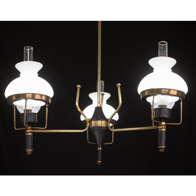 Stilnovo Italian Mid-Century Chandelier by Stilnovo, 1960s For Sale - Image 4 of 12