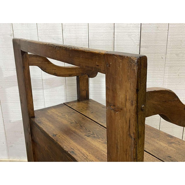 19th Century Fir Fireplace Bench For Sale - Image 6 of 13