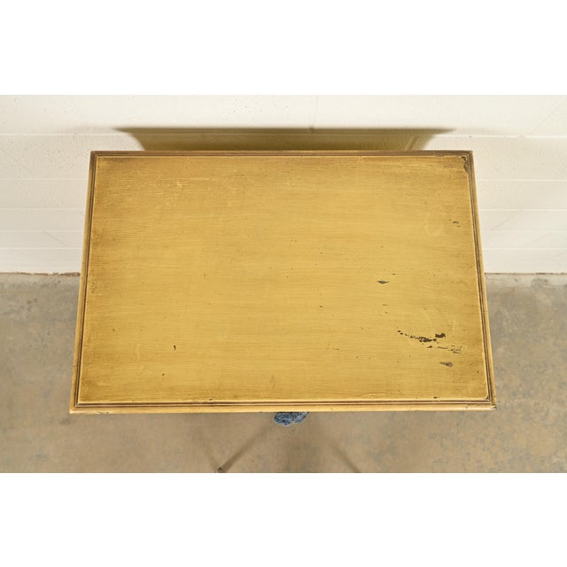 Berkey & Gay Antique English Jacobean Cream Painted Lift Top Bar Cabinet, Circa 1920s For Sale - Image 13 of 16