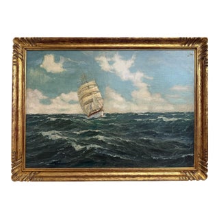 Patrick Von Kalckreuth (Germany, 1892–1970) Oil on Canvas, Antique Seascape For Sale