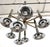 1970s Large Italian Chrome and Brass Trumpet Chandelier attributed to Lumi Milano, 1970s For Sale - Image 5 of 18