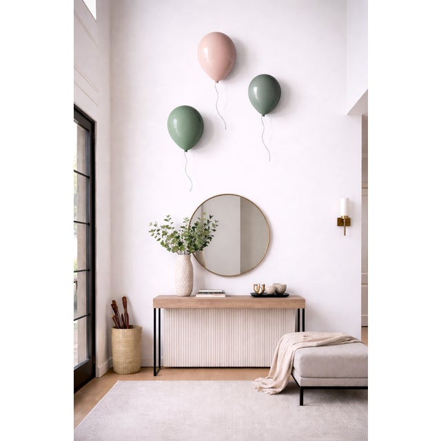 Contemporary Contemporary Pink Ceramic Balloon Sculpture by ArtArsouf - Medium Size For Sale - Image 3 of 12