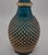 Mid-Century Norleans Italian Empoli-Style Glass Decanter With Gold Accents For Sale - Image 4 of 9