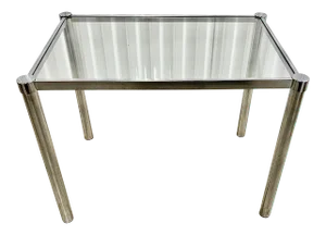 Mid-Century Modern Milo Baughman Style Chrome Side Table