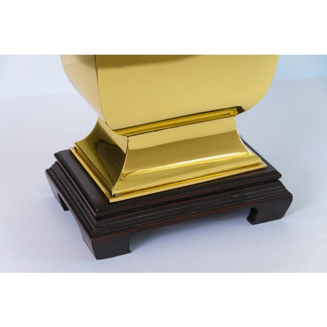 Pair of Large Ming Style Brass Table Lamps, 1960s, Italy For Sale - Image 9 of 18